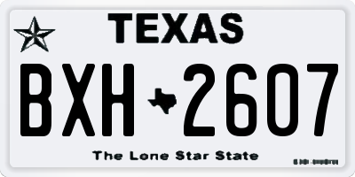 TX license plate BXH2607