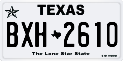 TX license plate BXH2610