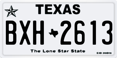 TX license plate BXH2613