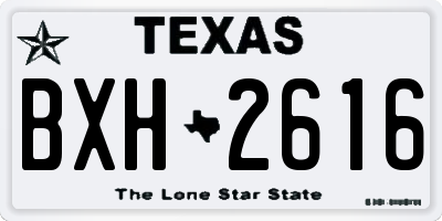 TX license plate BXH2616