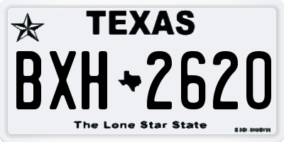 TX license plate BXH2620
