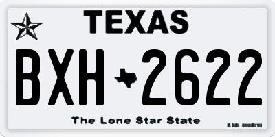 TX license plate BXH2622