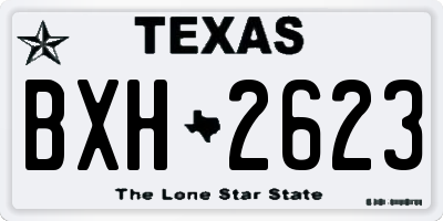 TX license plate BXH2623