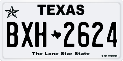 TX license plate BXH2624