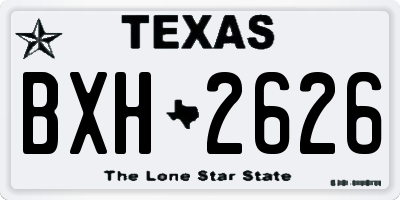 TX license plate BXH2626