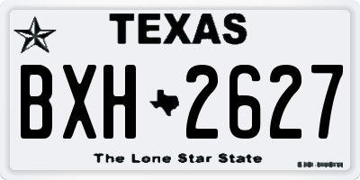 TX license plate BXH2627