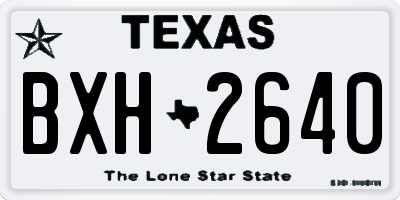 TX license plate BXH2640