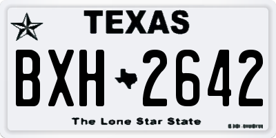 TX license plate BXH2642