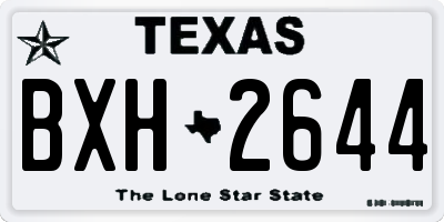 TX license plate BXH2644