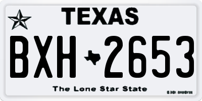 TX license plate BXH2653