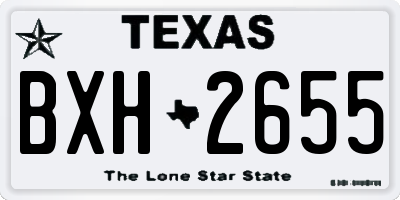 TX license plate BXH2655