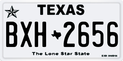 TX license plate BXH2656