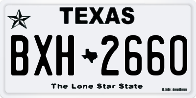 TX license plate BXH2660