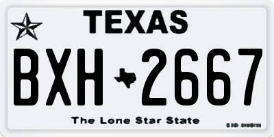 TX license plate BXH2667