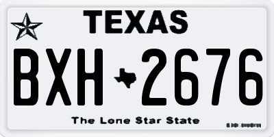 TX license plate BXH2676
