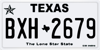 TX license plate BXH2679