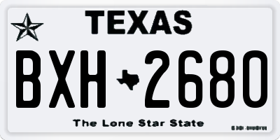 TX license plate BXH2680