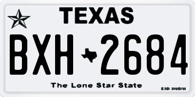 TX license plate BXH2684