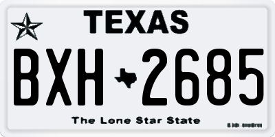 TX license plate BXH2685