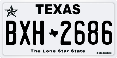 TX license plate BXH2686