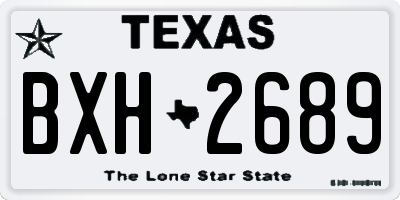 TX license plate BXH2689