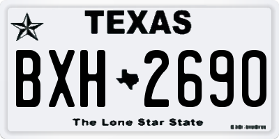 TX license plate BXH2690