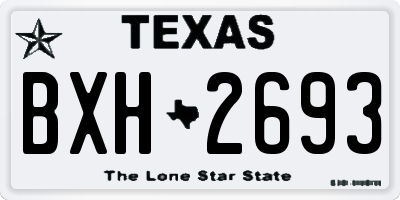 TX license plate BXH2693