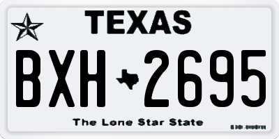 TX license plate BXH2695