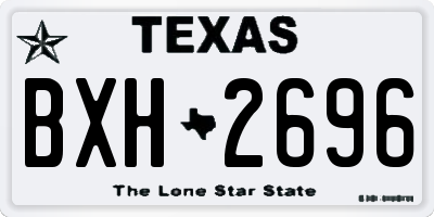 TX license plate BXH2696