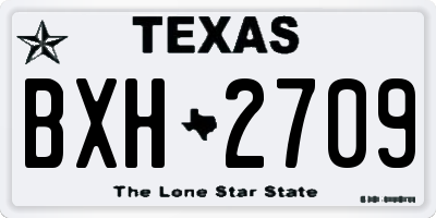 TX license plate BXH2709
