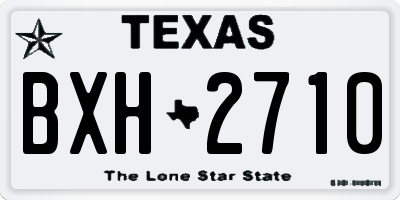 TX license plate BXH2710