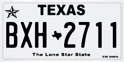TX license plate BXH2711