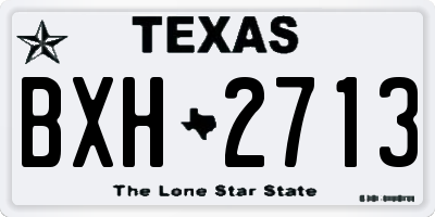 TX license plate BXH2713