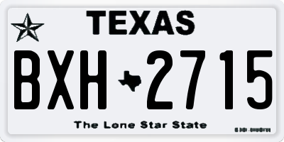 TX license plate BXH2715