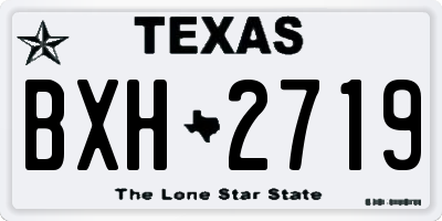 TX license plate BXH2719