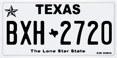 TX license plate BXH2720