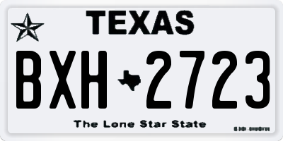 TX license plate BXH2723