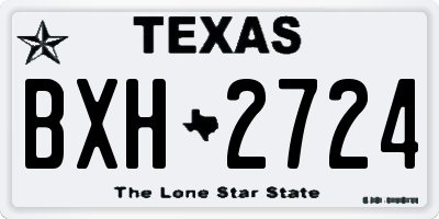 TX license plate BXH2724