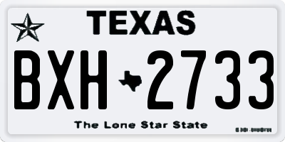 TX license plate BXH2733