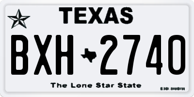 TX license plate BXH2740