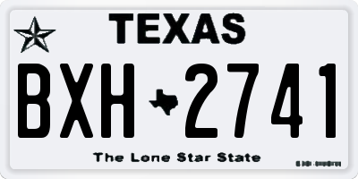 TX license plate BXH2741