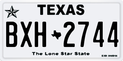 TX license plate BXH2744