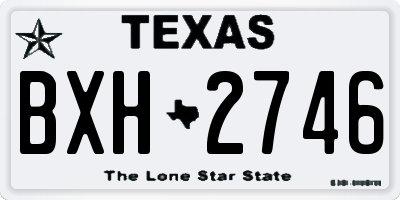 TX license plate BXH2746