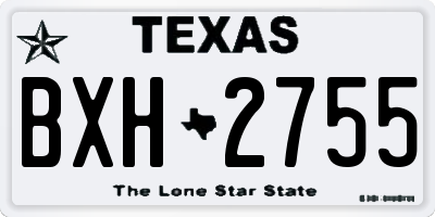 TX license plate BXH2755