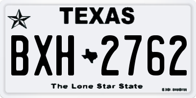 TX license plate BXH2762