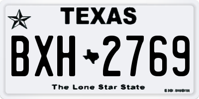 TX license plate BXH2769