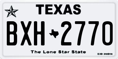 TX license plate BXH2770