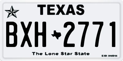 TX license plate BXH2771