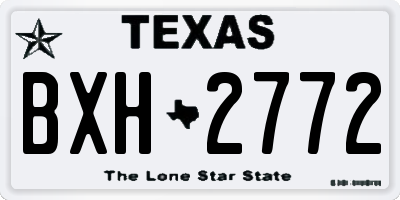 TX license plate BXH2772