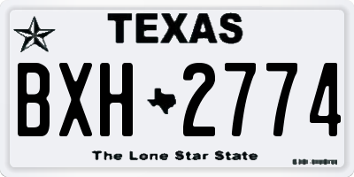 TX license plate BXH2774